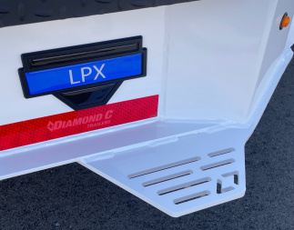 New Diamond C 20' LPX 207 Equipment Trailer-White, Knee Ramps, Spare