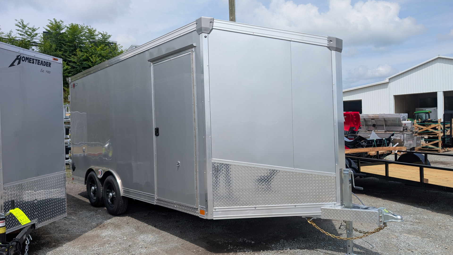 New 2026 Ideal Cargo 8.5x16 EvoCore "Work Zone" Contractor (GALVANIZED FRAME) w/ Barn Doors