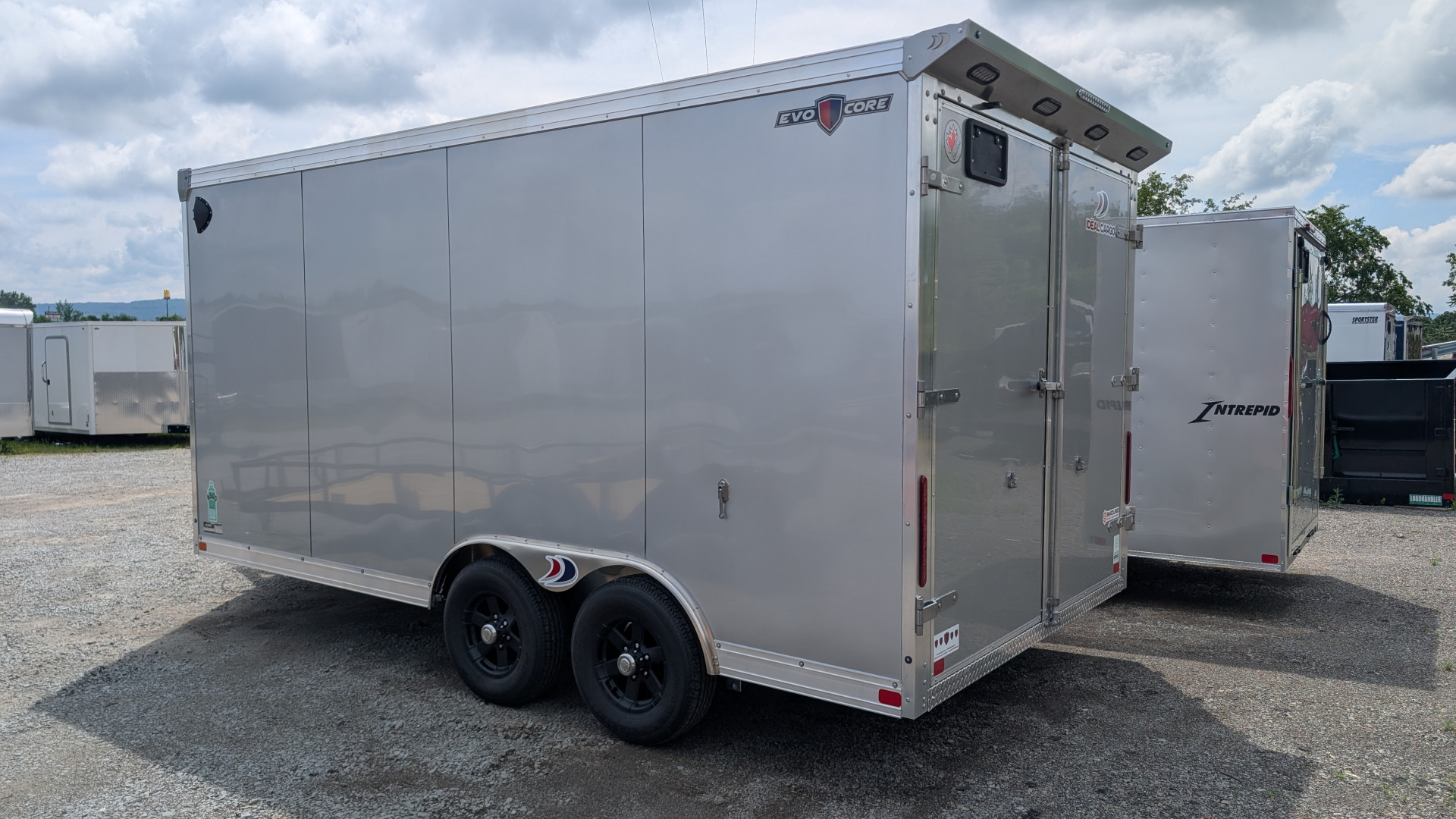 New 2026 Ideal Cargo 8.5x16 EvoCore "Work Zone" Contractor (GALVANIZED FRAME) w/ Barn Doors