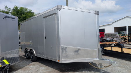 New 2026 Ideal Cargo 8.5x16 EvoCore  Work Zone  Contractor (GALVANIZED FRAME) w/ Barn Doors
