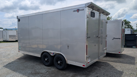 New 2026 Ideal Cargo 8.5x16 EvoCore "Work Zone" Contractor (GALVANIZED FRAME) w/ Barn Doors