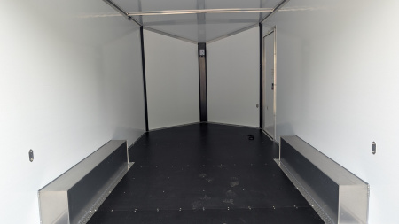 New 2026 Ideal Cargo 8.5x16 EvoCore "Work Zone" Contractor (GALVANIZED FRAME) w/ Barn Doors