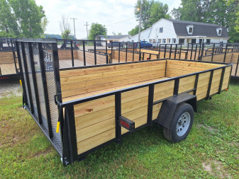 New 2025 AMO 76x14 High Woodside Utility Trailer