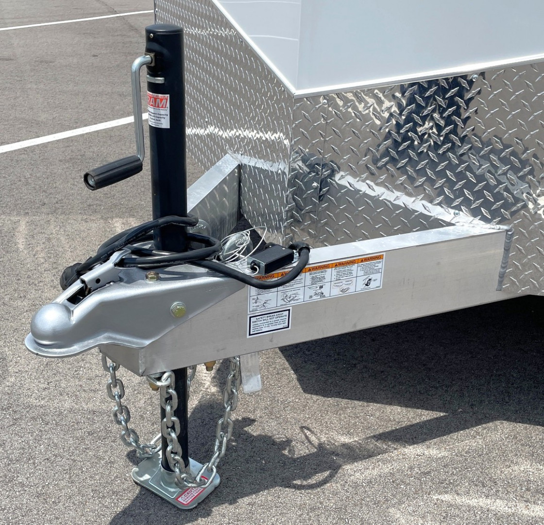 New ATC 7x16 Sto 400 White Aluminum Enclosed Cargo Trailer: 7' Height, Aluminum Wheels