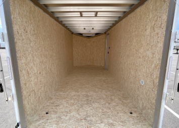 New ATC 7x16 Sto 400 White Aluminum Enclosed Cargo Trailer: 7' Height, Aluminum Wheels