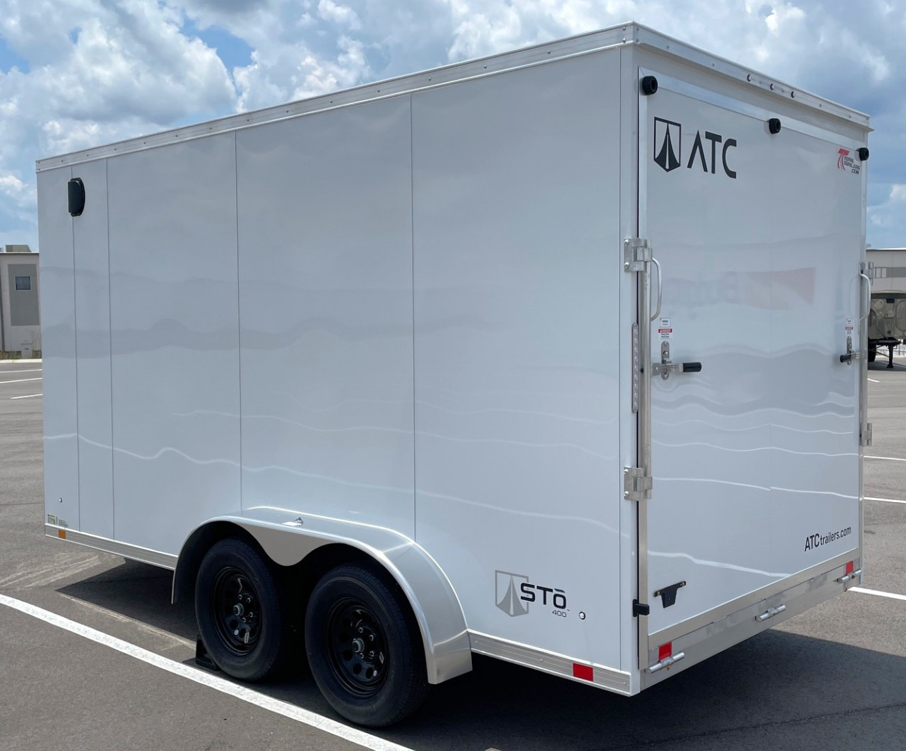 New ATC 7x14 Sto 400 White Aluminum Enclosed Cargo Trailer: 7' Height,
