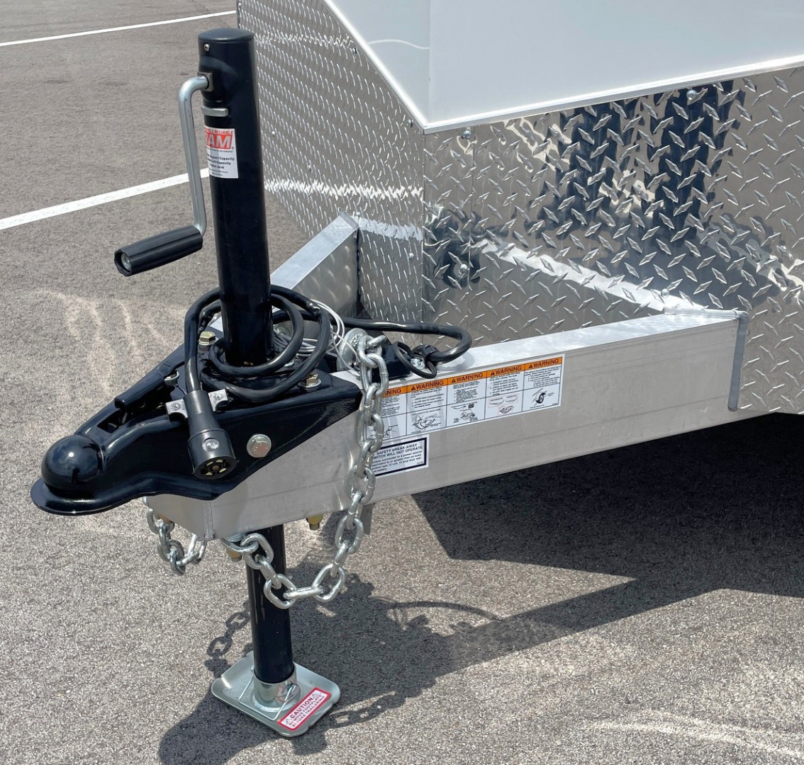 New ATC 7x14 Sto 400 White Aluminum Enclosed Cargo Trailer: 7' Height,