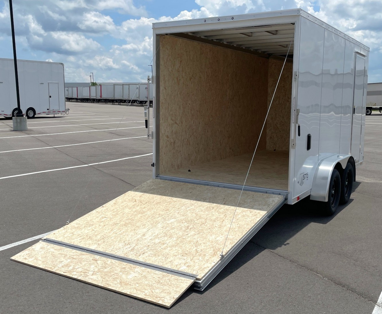 New ATC 7x14 Sto 400 White Aluminum Enclosed Cargo Trailer: 7' Height,