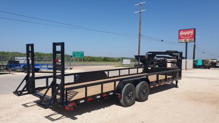 New 2026 PJ 83"x24' Gooseneck Angle Pipetop Trailer – P8