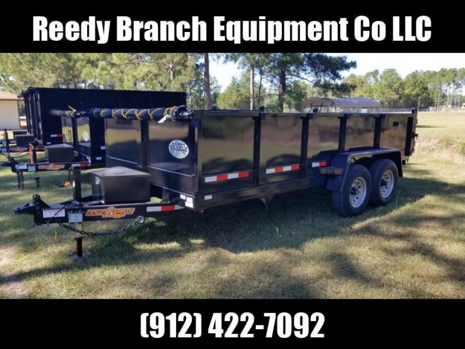 New 2027 Down 2 Earth Trailers 7x16 dump 2' sides Dump Trailer