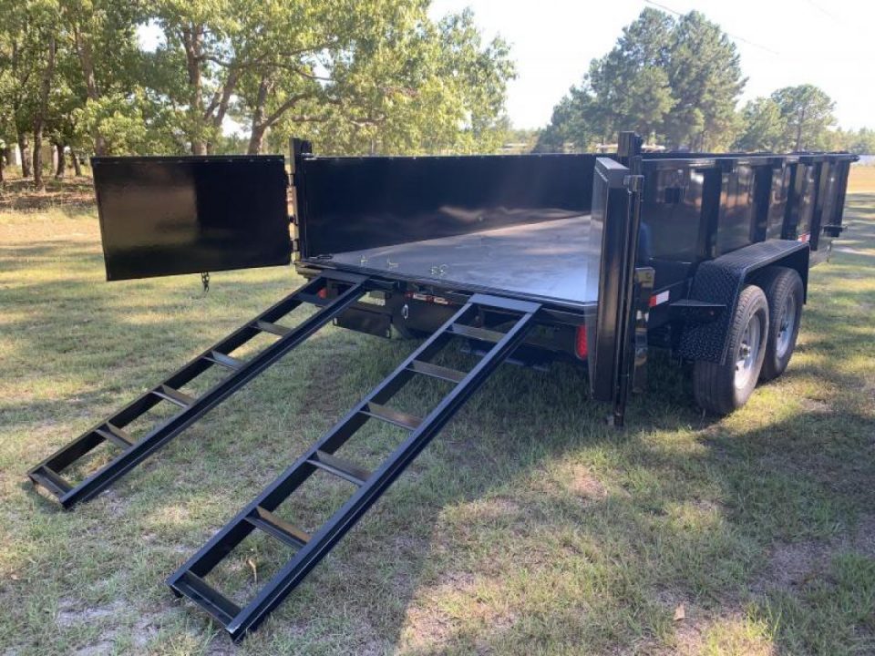 New 2027 Down 2 Earth Trailers 7x16 dump 2' sides Dump Trailer