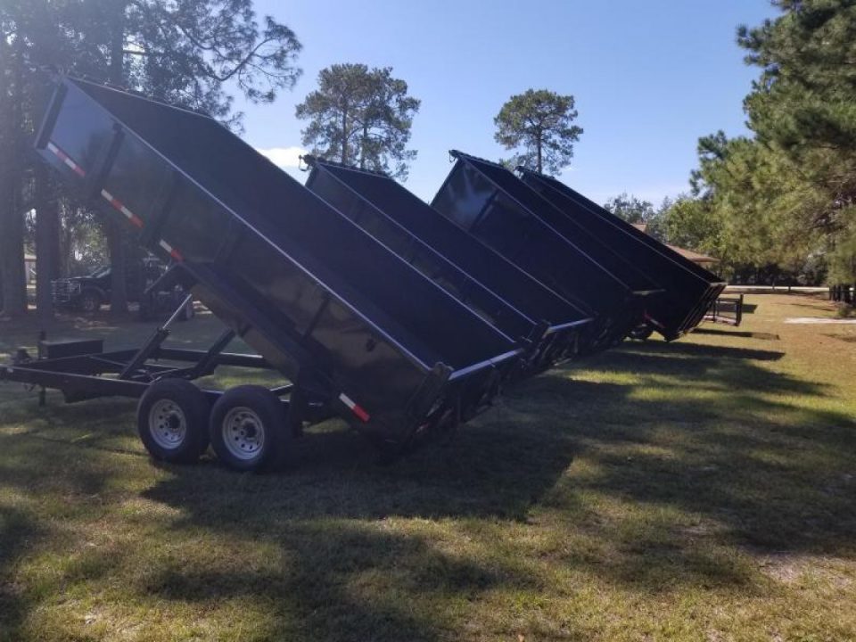 New 2027 Down 2 Earth Trailers 7x16 dump 2' sides Dump Trailer