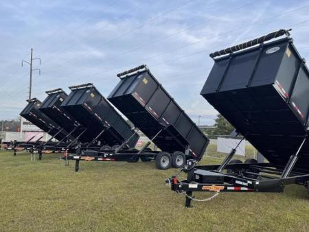 New 2027 Down 2 Earth Trailers 7x16 dump 2' sides Dump Trailer
