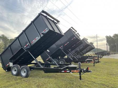 New 2027 Down 2 Earth Trailers 7x16 dump 2' sides Dump Trailer