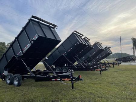 New 2027 Down 2 Earth Trailers 7x16 dump 2' sides Dump Trailer