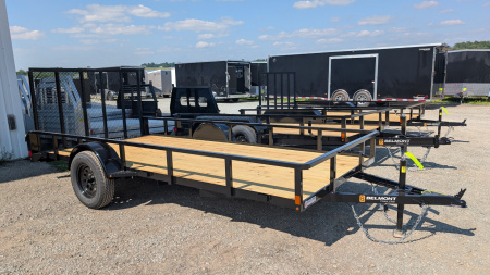 New 2025 Belmont 6x12 Tube Top Utility Trailer w/ Lay Flat Gate
