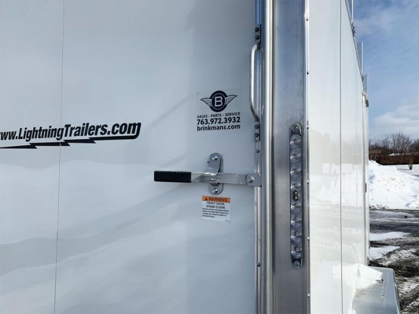 New Lightning 7x16 Aluminum Enclosed Trailer - Rear ramp door- Ladder ...