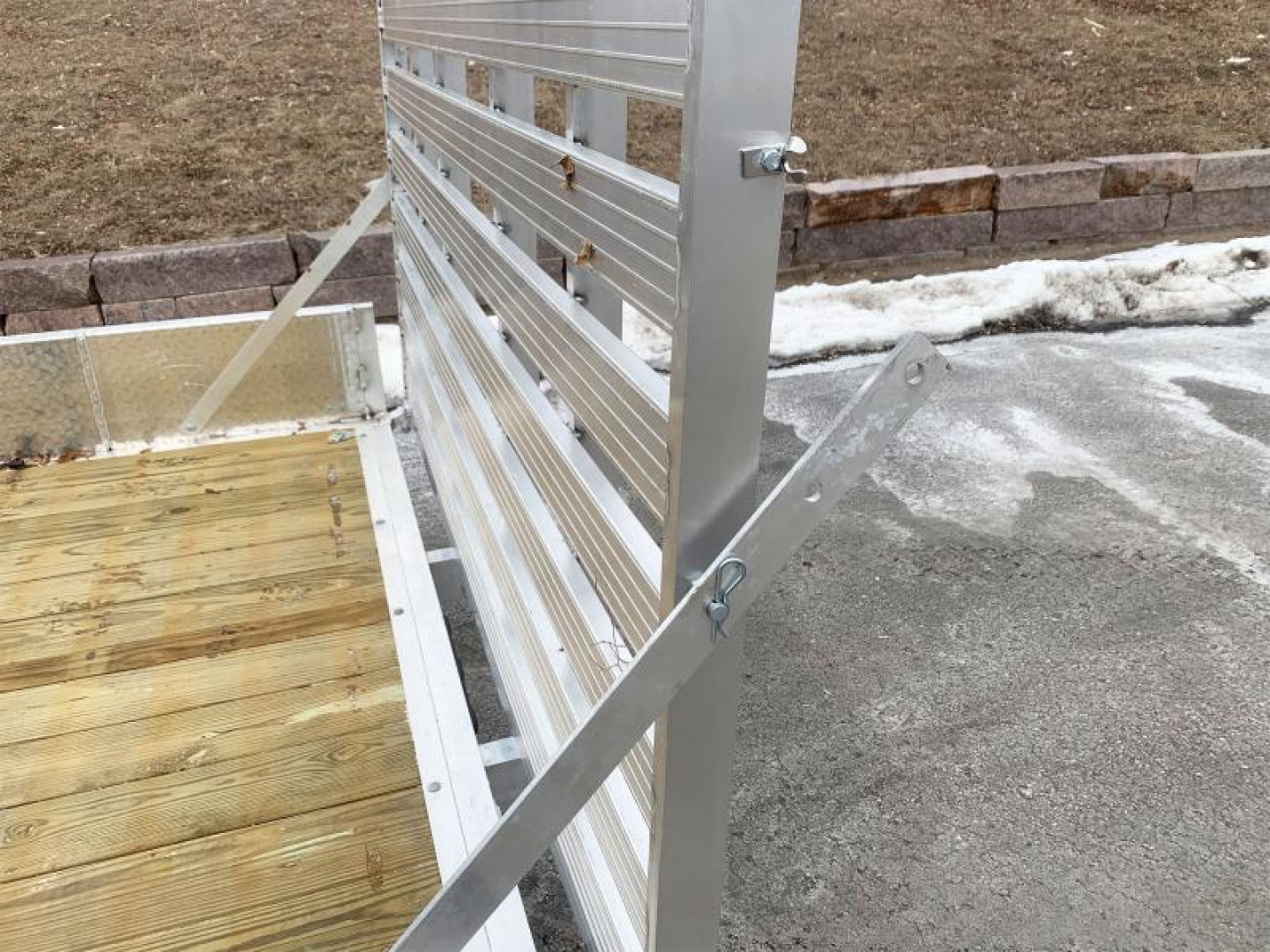 New Trophy 7x14 Tandem Axle Aluminum ATV/UTV Utility Trailer - Diamond Plate Sides