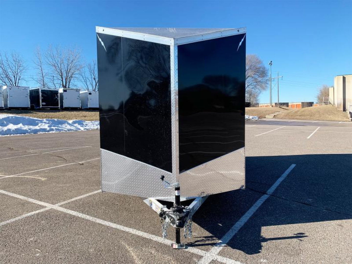 Trailer Rear Door Ramp New Lightning 7x14 Aluminum Enclosed Trailer - Rear ramp door for sale ...