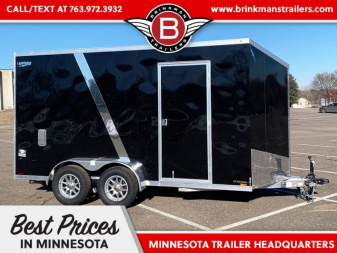 New Lightning 7x14 Aluminum Enclosed Trailer - Rear ramp door