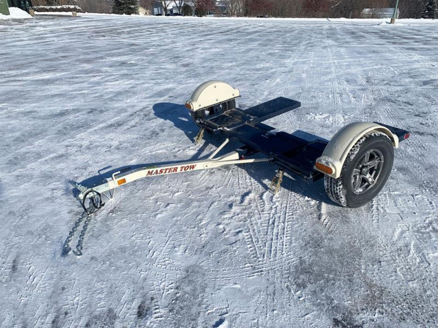 New Master Tow 83" Wide Tilt Bed Tow Dolly - Electric Brakes -Wheel Straps and Ratcheting Buckles Included!