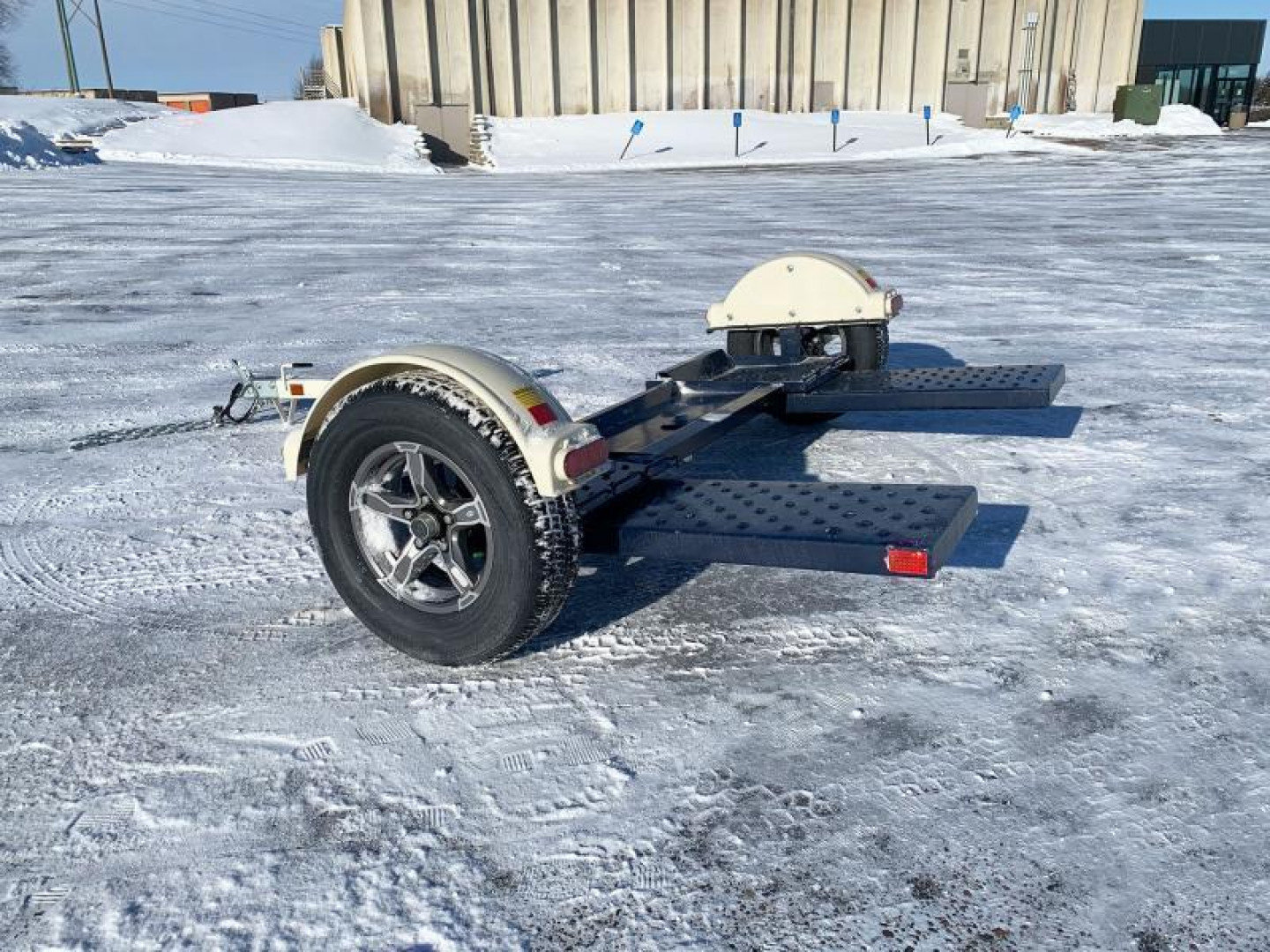 New Master Tow 83" Wide Tilt Bed Tow Dolly - Electric Brakes -Wheel Straps and Ratcheting Buckles Included!