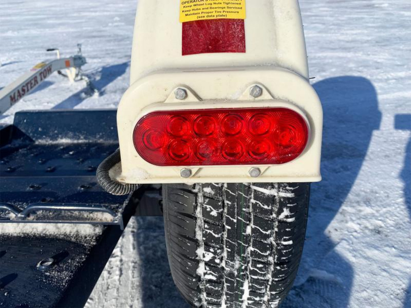 New Master Tow 83" Wide Tilt Bed Tow Dolly - Electric Brakes -Wheel Straps and Ratcheting Buckles Included!