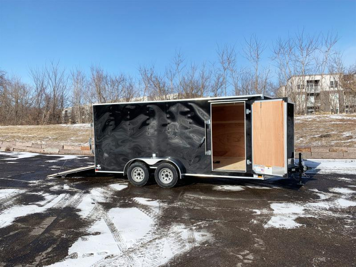 New US Cargo 7x16 Enclosed Trailer -Ramp Door