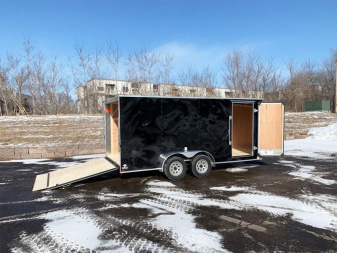 New US Cargo 7x16 Enclosed Trailer -Ramp Door