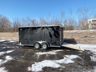 New US Cargo 7x16 Enclosed Trailer -Ramp Door