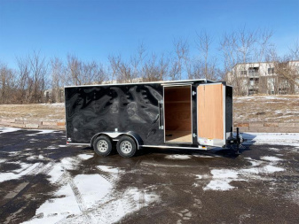 New US Cargo 7x16 Enclosed Trailer -Ramp Door