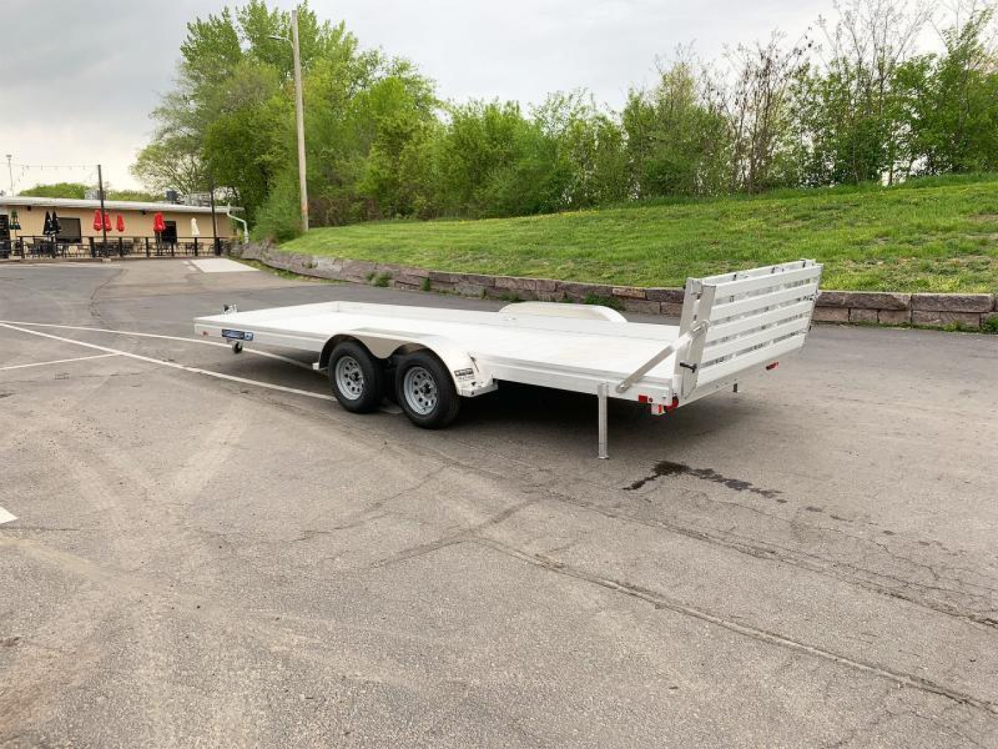 New Aluma 7820 ESA BT(78x20) ATV/UTV Trailer - Bi-Fold Tailgate!