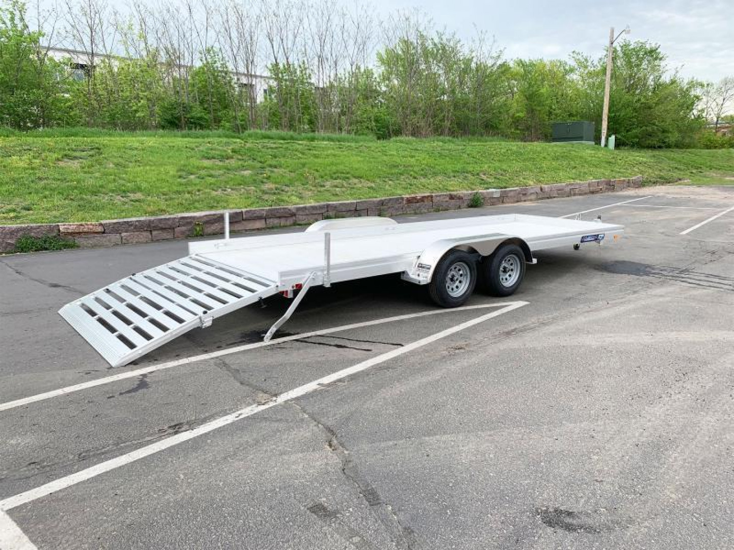 New Aluma 7820 ESA BT(78x20) ATV/UTV Trailer - Bi-Fold Tailgate!