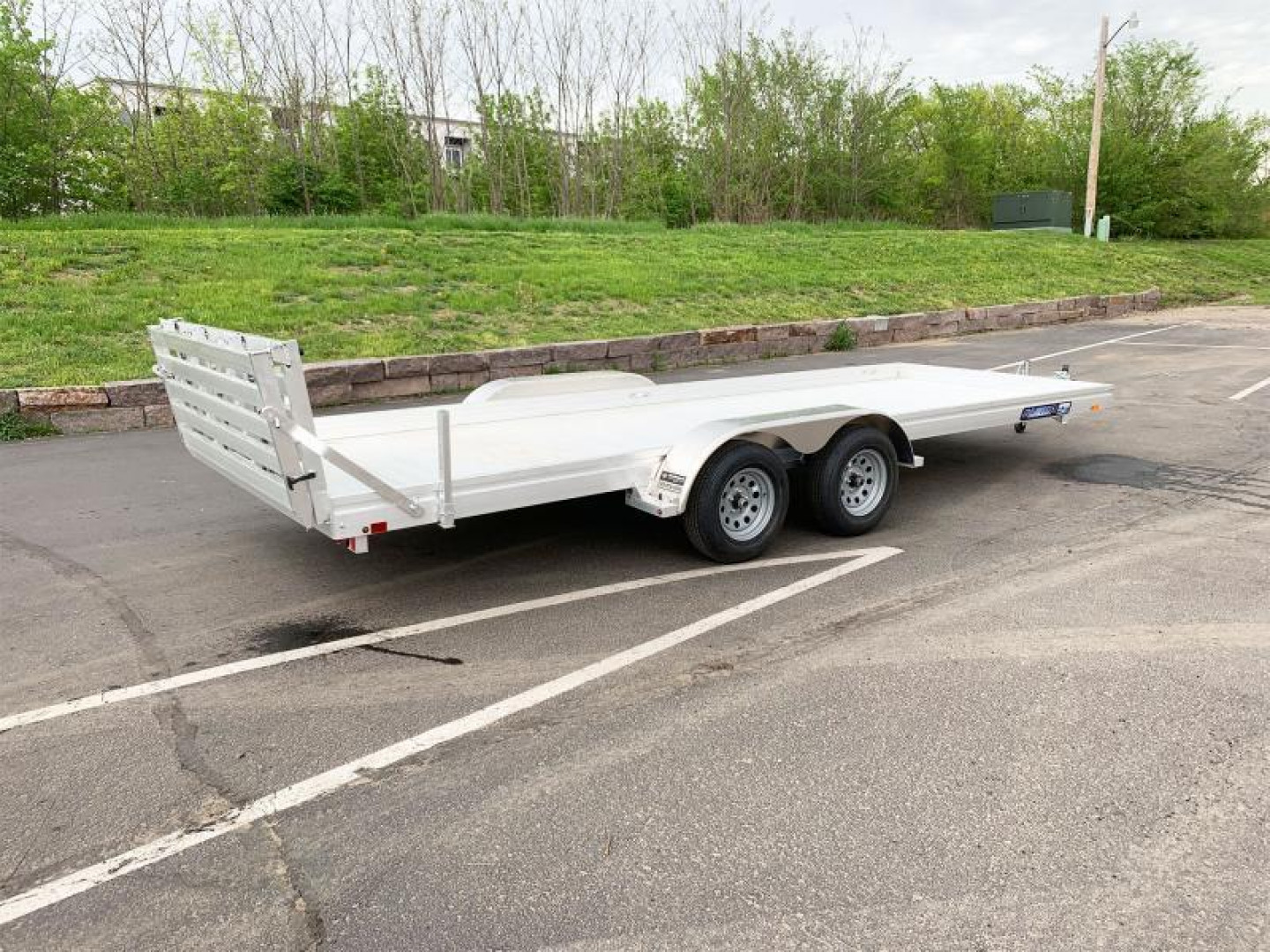 New Aluma 7820 ESA BT(78x20) ATV/UTV Trailer - Bi-Fold Tailgate!