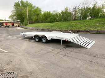 New Aluma 7820 ESA BT(78x20) ATV/UTV Trailer - Bi-Fold Tailgate!