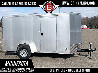 New MTI 6x12 Enclosed Cargo Trailer- Rear Ramp Door!