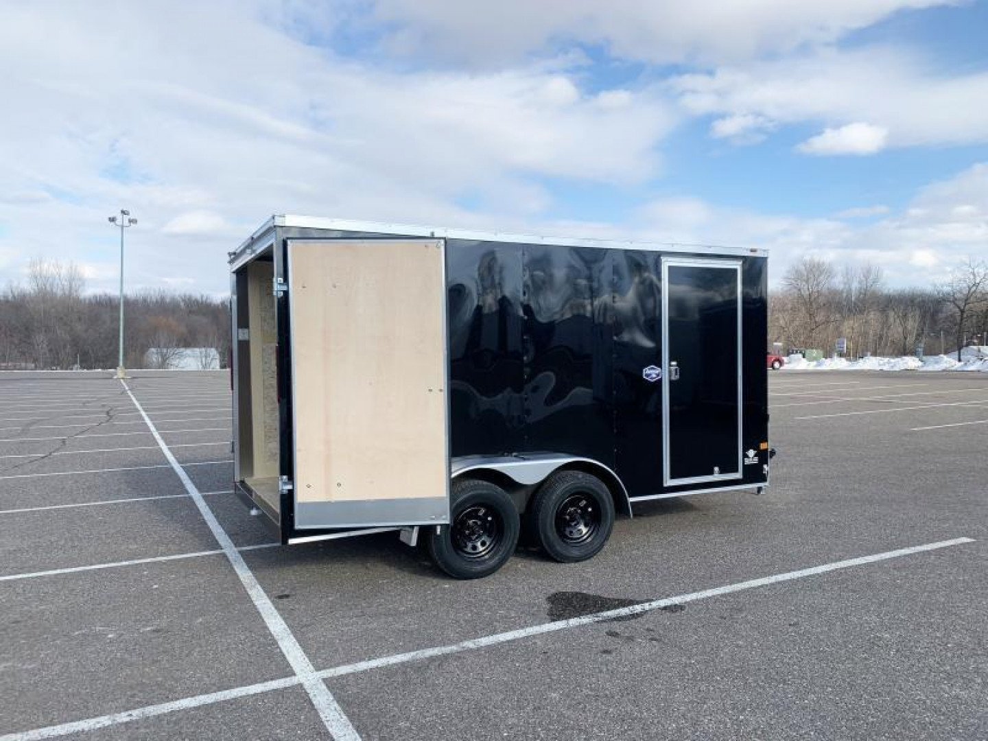 New American Hauler 7x14 Tandem Enclosed Cargo Trailer - Double Rear ...