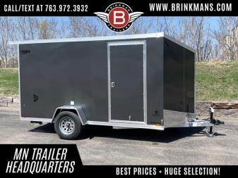 New Lightning 7x12 Enclosed Aluminum Cargo trailer- Rear Ramp