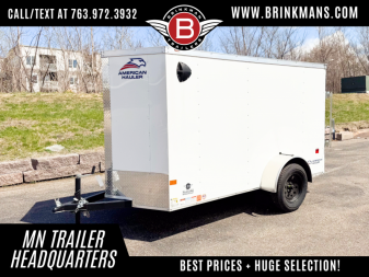 New Deluxe American Hauler 5x10 Enclosed Trailer - 5'6  Int. - Single Swing Door!
