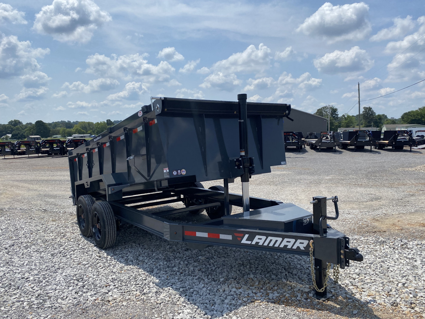 New 2026 Lamar 83" x 14' 16k Telescopic Low-Pro Dump Trailer