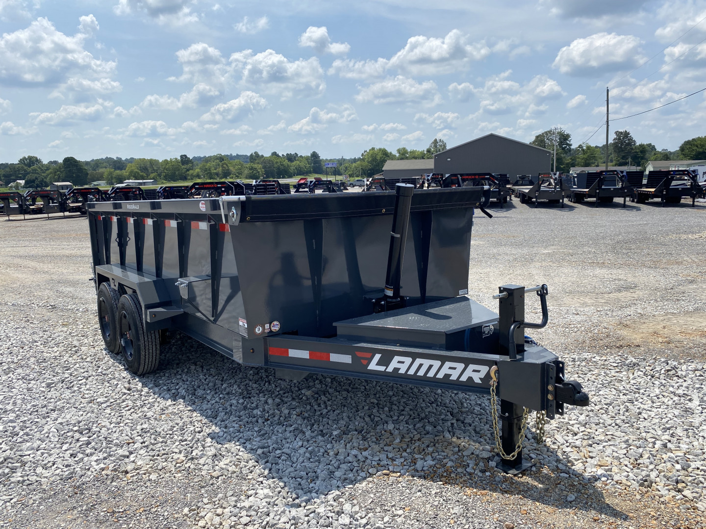 New 2026 Lamar 83" x 14' 16k Telescopic Low-Pro Dump Trailer