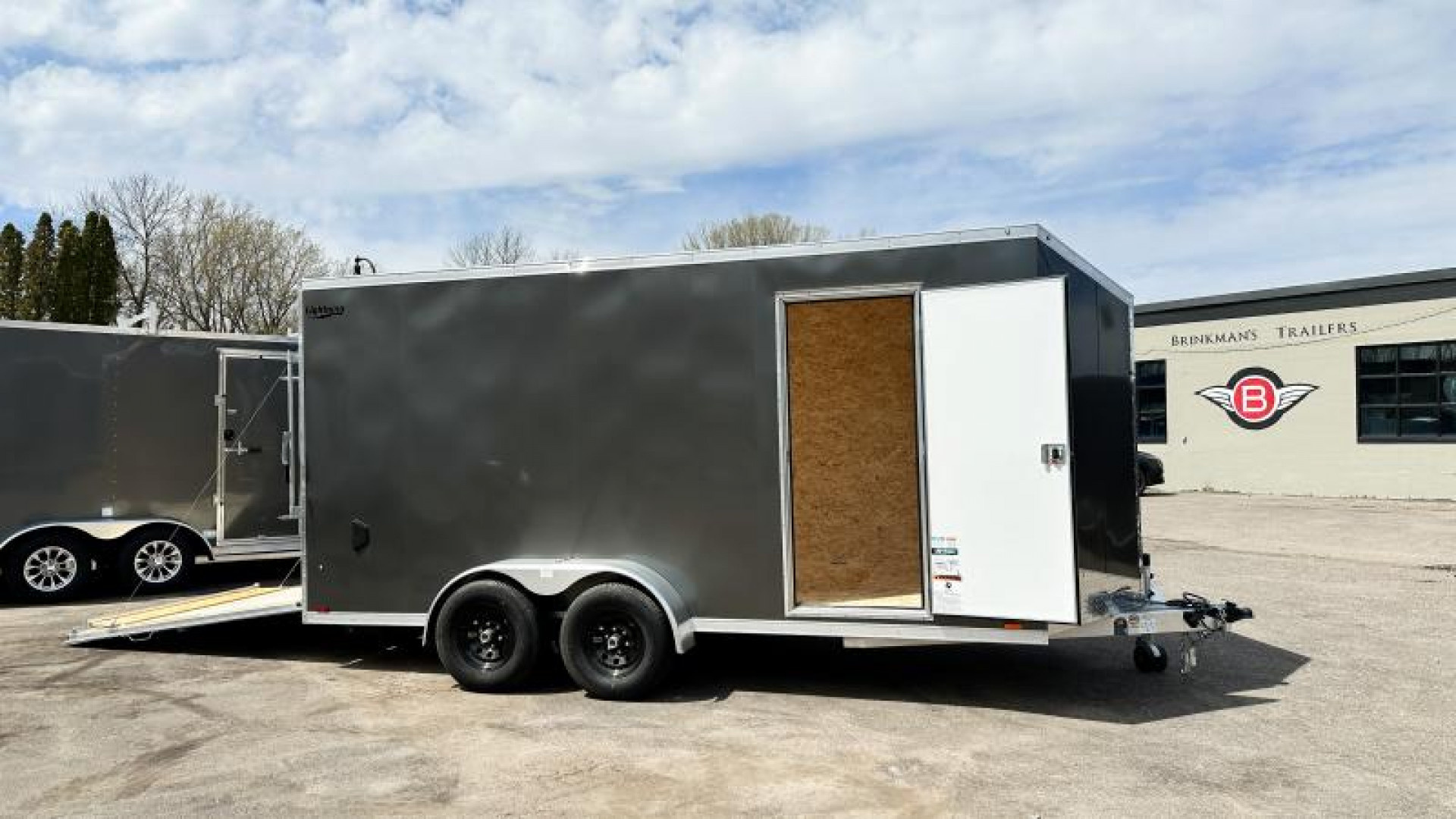 Trailer Rear Door Ramp New Lightning 7x16 Aluminum Enclosed Trailer - Rear ramp door! for sale ...