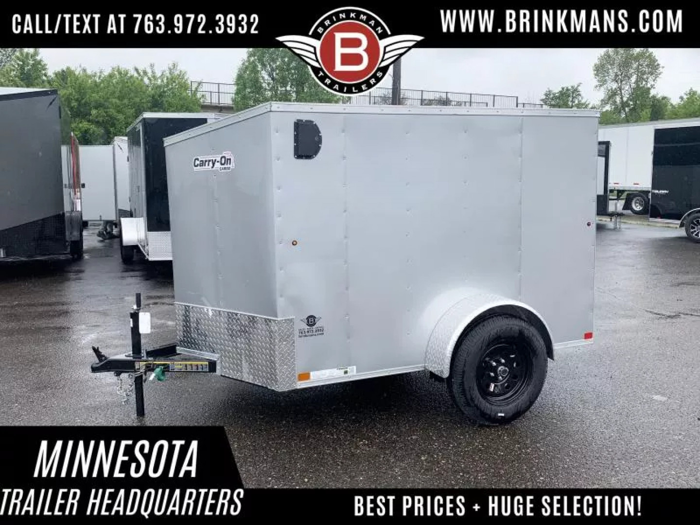 New Carry-On 5x8 Enclosed Trailer - Swing Door!