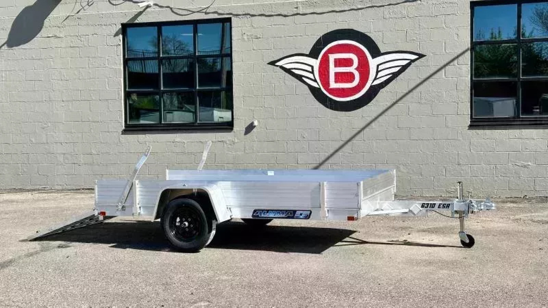 Open Utility New Aluma 6310 ESA Open Utility Trailer w/ Full Rear Ramp -12