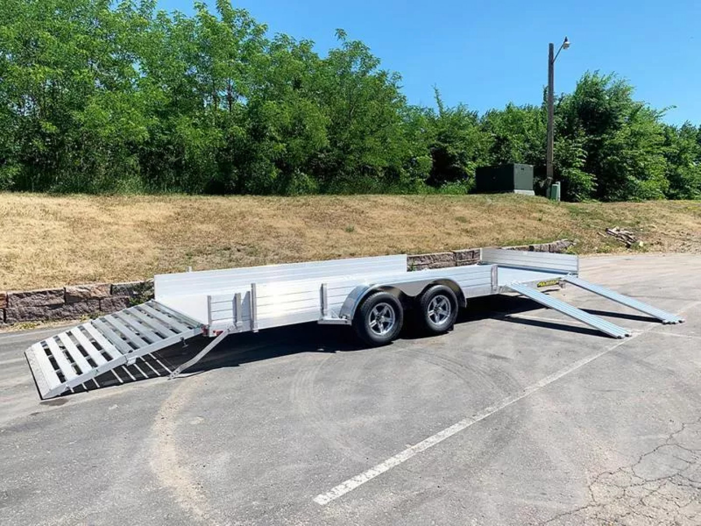 New Aluma 8120TA SR Aluminum Trailer - Side Loading Ramps -ATV/UTV!