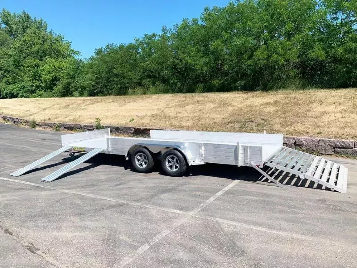 New Aluma 8120TA SR Aluminum Trailer - Side Loading Ramps -ATV/UTV! for ...