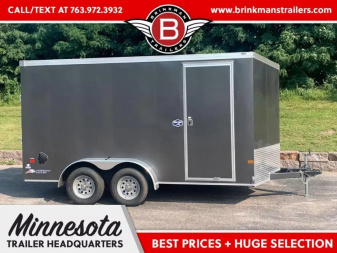 New American Hauler Night Hawk 7x14 Tandem Enclosed Cargo Trailer - 7' Interior - Rear Ramp Door!