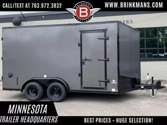 New Haulin 7.5x14 Enclosed Trailer - Double Doors-Torsion Axles - Blackout Package!