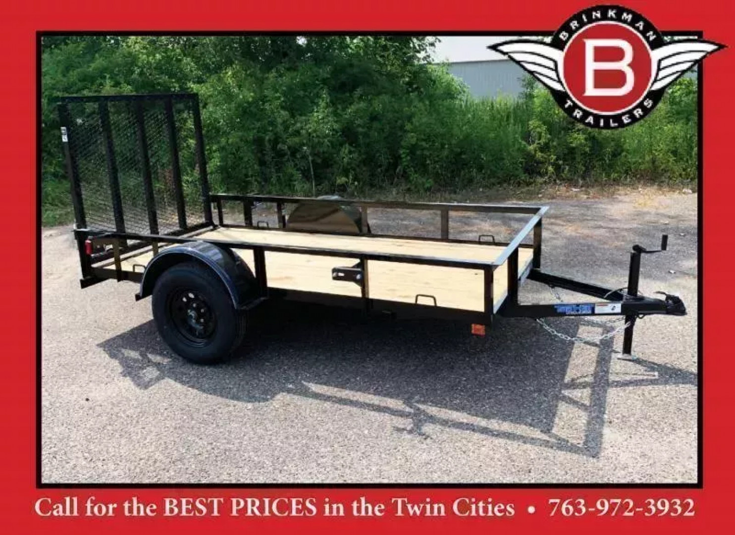New Top Quality Top Hat 60x10 Open Utility Trailer - Rear Ramp!