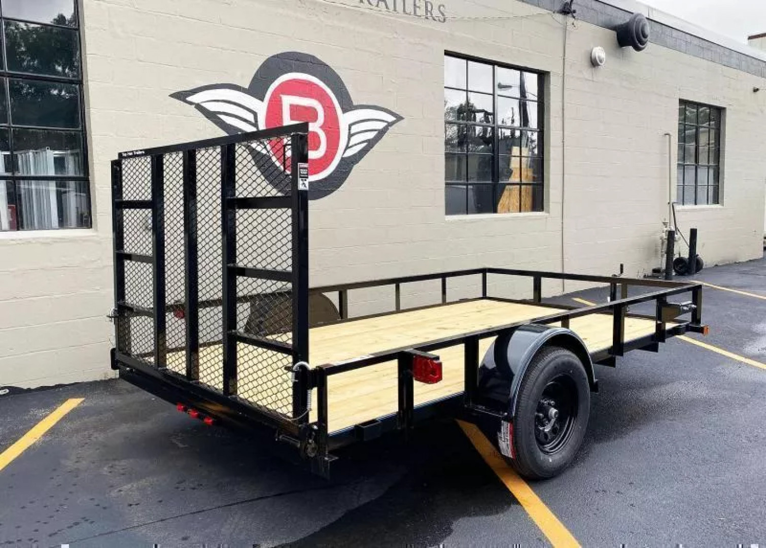 New Top Quality Top Hat 77x12 Open Utility Trailer - Rear Ramp!